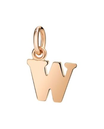 CHARM LETTERA W DODO ORO ROSA